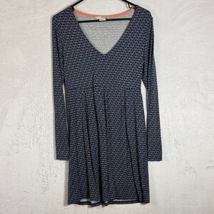 Boden Pink and Navy Long Sleeve Dress Size 8R
